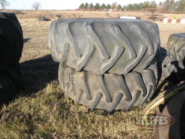 (2) 24.5-32 tires on 10-bolt rims